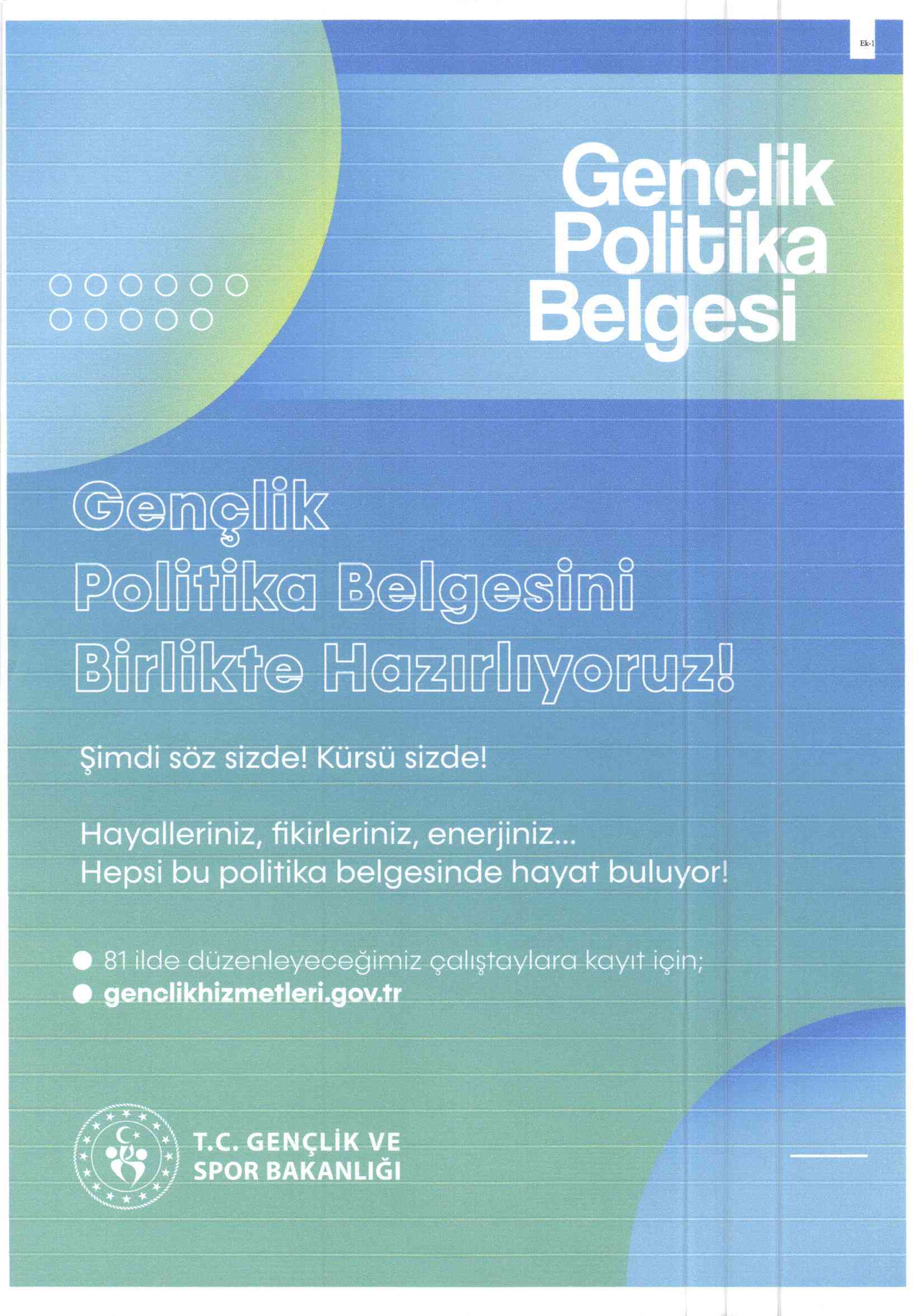 Gençlik Politika Belgesi Vizyon Çalıştayları